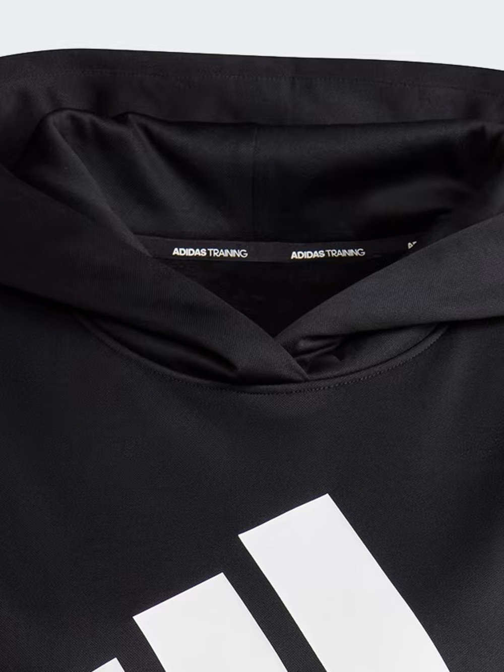adidas AEROREADY Big Logo Hoodie Black / White - Size XS - Picture 6 of 13